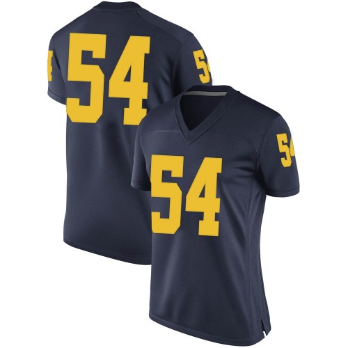 Adam Fakih Michigan Wolverines Women's NCAA #54 Navy Game Brand Jordan College Stitched Football Jersey NWQ4254MI